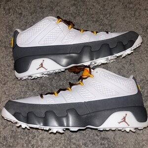 Nike Air Jordan 9 IX Retro Golf Low Open FN6931-100 White grey  Sz 13 NWOB